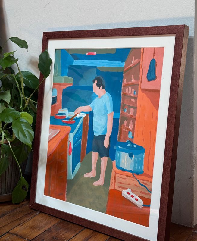 wood picture frame with matting