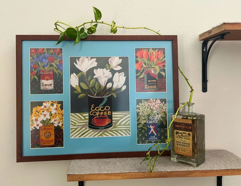 collage frame with art prints